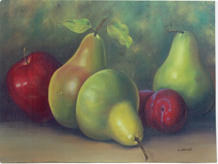 Manzana, peras y ciruela